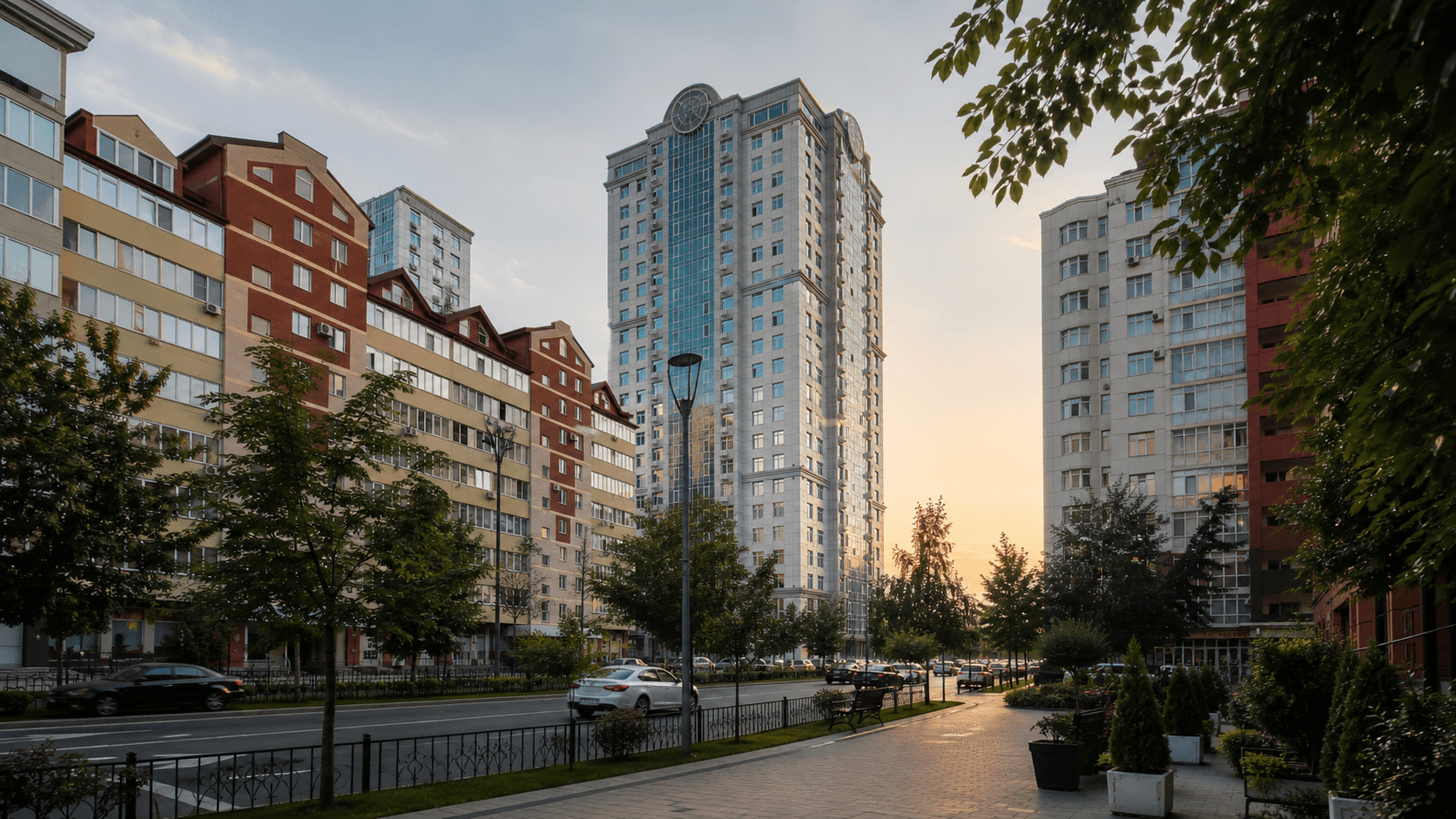 ЖК «Свеча» в городской среде, вид с улицы
